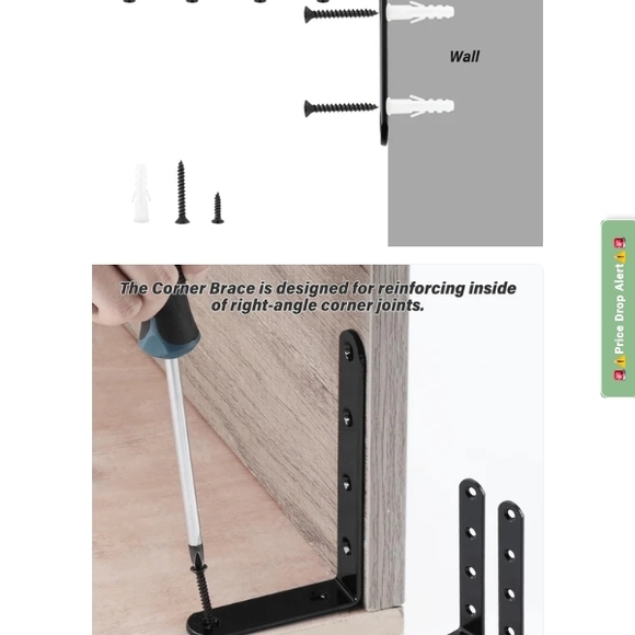 5x3 inch L angle bracket for shelves (32) - Picture 5 of 6